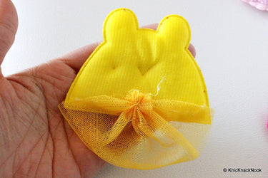 Yellow Frog Applique Patch, Kids Applique, Yellow Patch